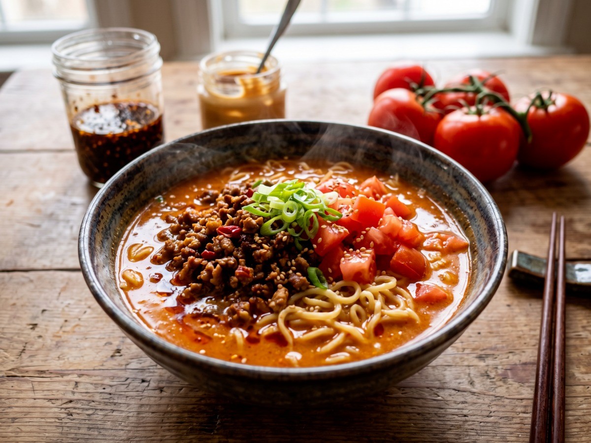 편스토랑 정상훈 토마콩면 완성 요리, 매콤하고 고소한 이색 라면