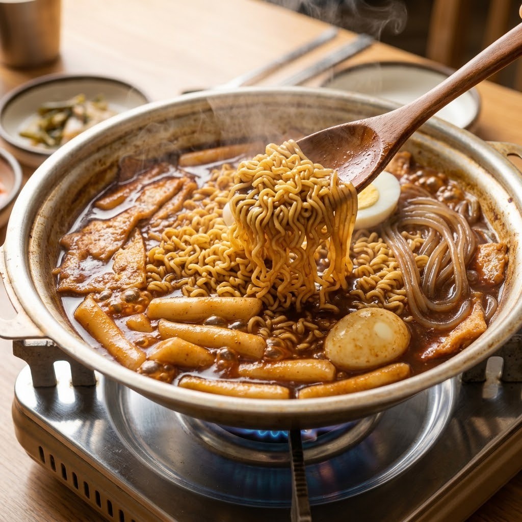 버너 위에서 끓여 완성하는 즉석 떡볶이, 편스토랑 류수영 레시피 4단계