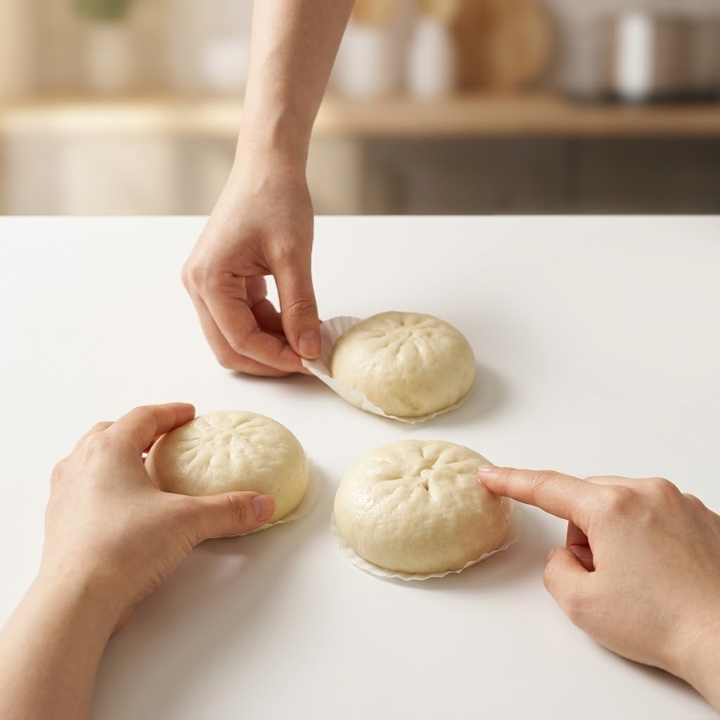 편스토랑 호빵 종이를 조심스럽게 떼고 옆구리에 물 바르기