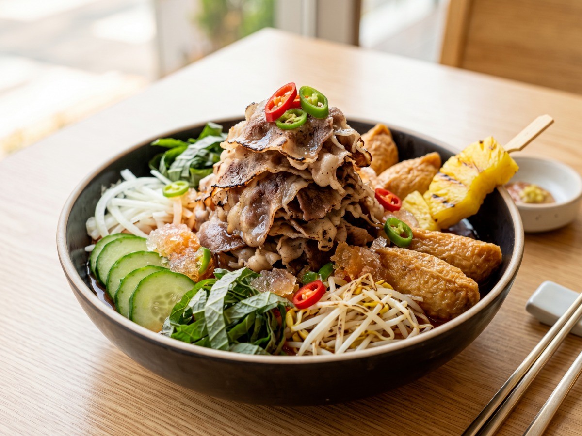 편스토랑 차예련 산더미 차돌 비빔면 완성 요리