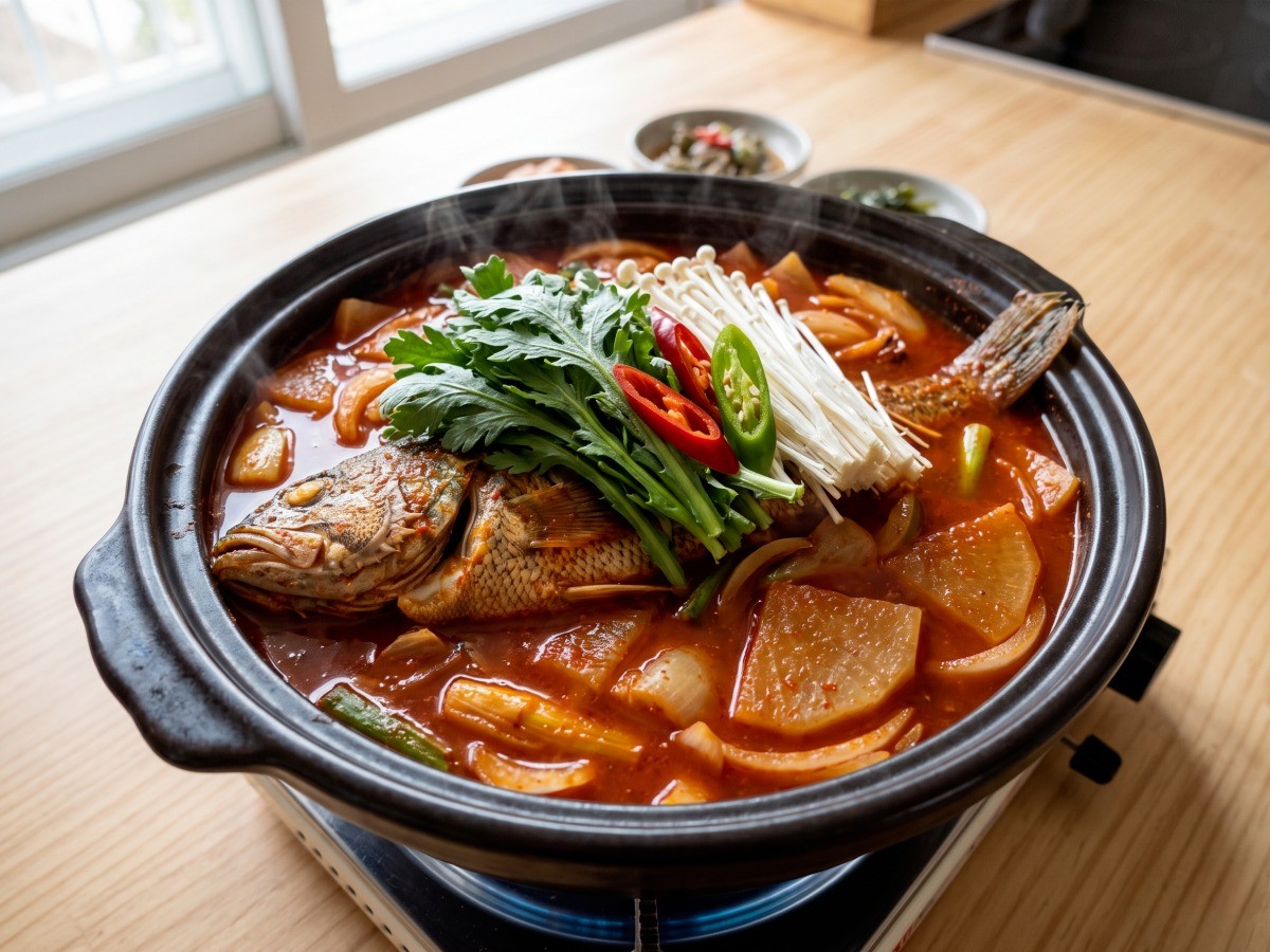 얼큰하고 시원한 쏘가리 매운탕 완성 요리, 편스토랑 이태곤 레시피