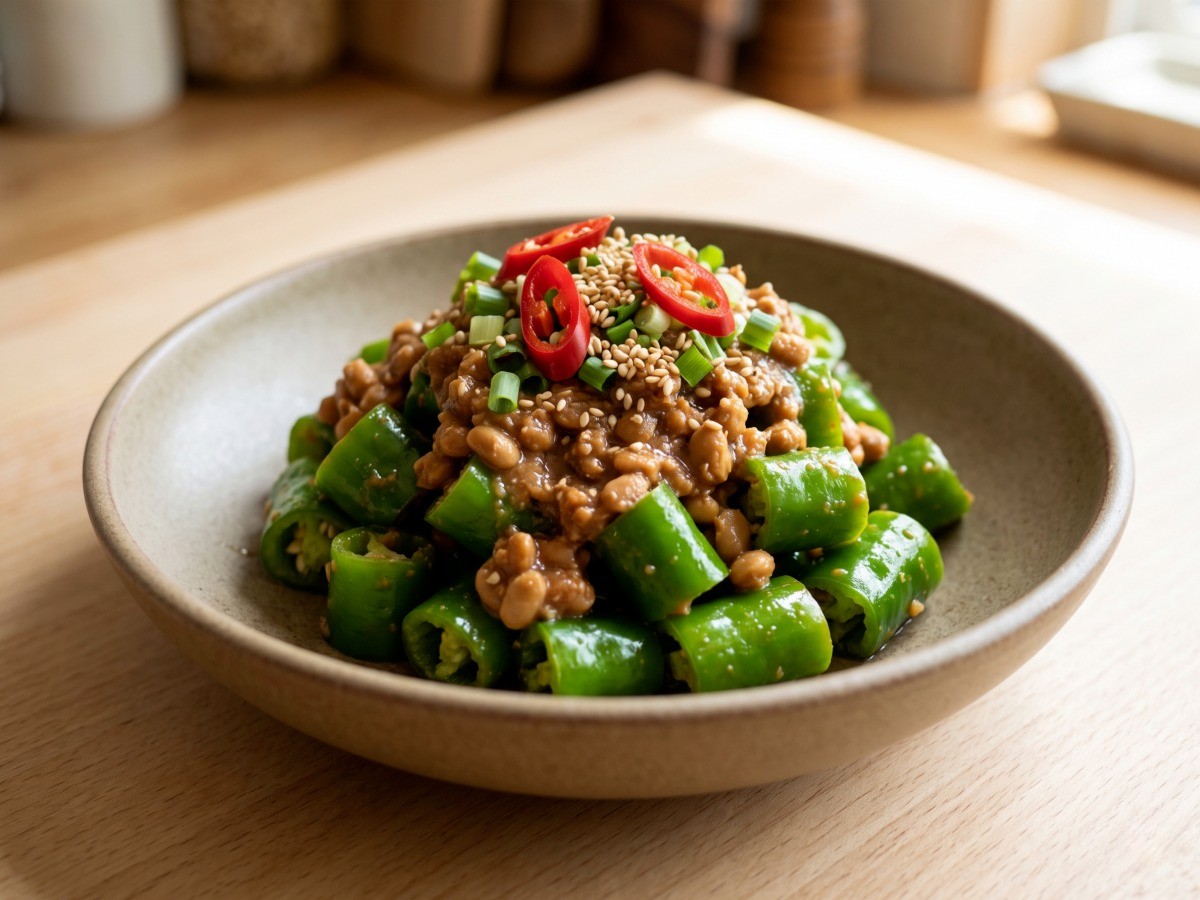 오이고추 청국장 무침 완성 요리, 편스토랑 이찬원 레시피