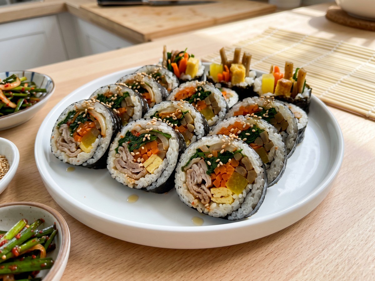 부추삼겹김밥 완성 요리, 편스토랑 이찬원 레시피