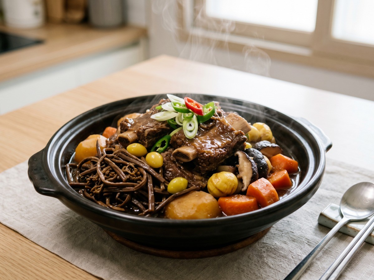 이찬원 고사리 갈비찜 완성 요리, 편스토랑 황금 레시피