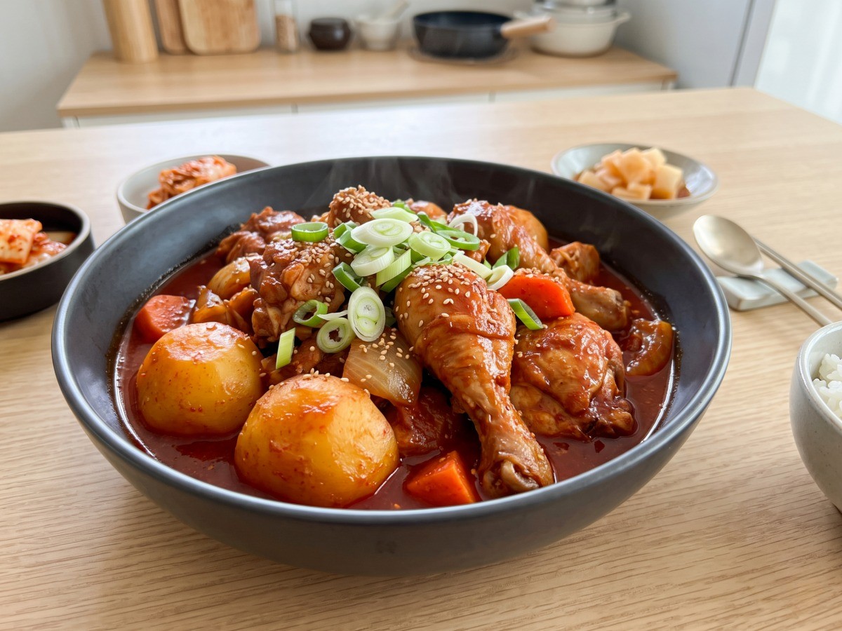 편스토랑 류수영 닭볶음탕 완성된 매콤한 닭요리