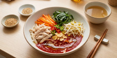 편스토랑 심이영 1020 마늘 비빔 수제비 완성 요리
