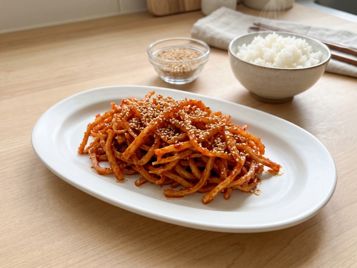 편스토랑 박수홍 마라진미채볶음 매콤하고 부드러운 오징어채 반찬
