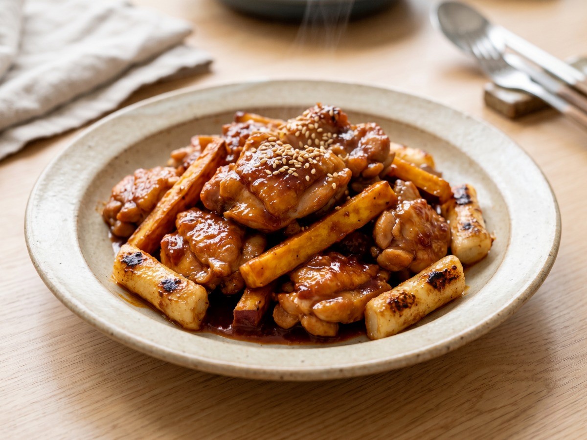 편스토랑 이찬원 쌈장닭갈비 완성 요리와 쫄깃한 구멍떡 가니시