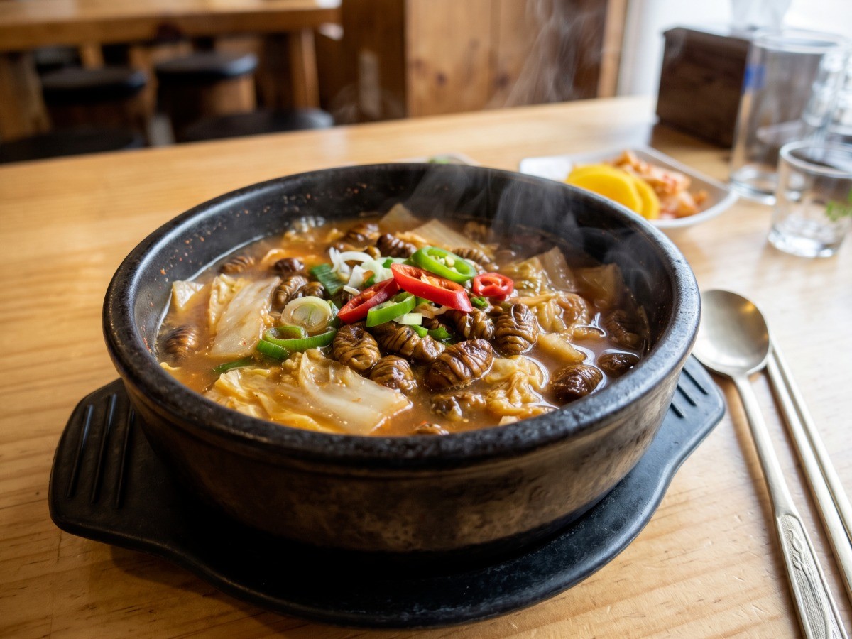 편스토랑 이찬원 얼큰 번데기탕 칼칼한 국물 완성 요리