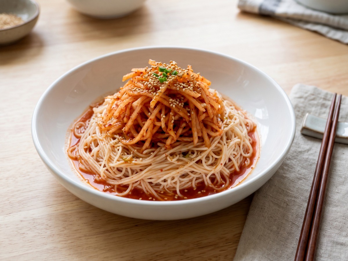 편스토랑 류수영 무생채 비빔면 매콤새콤 완성 요리