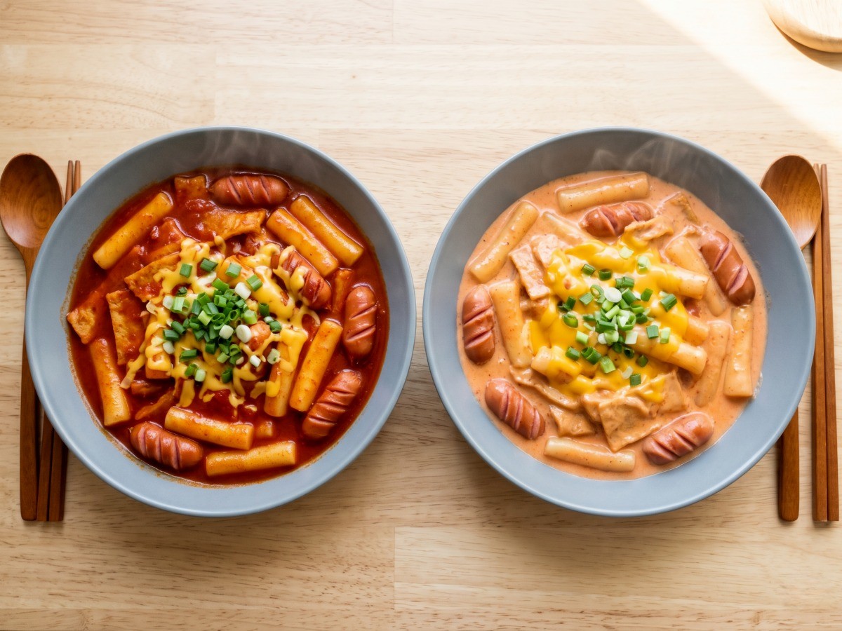 편스토랑 박수홍 토마토 떡볶이와 부드러운 로제 떡볶이 완성 요리