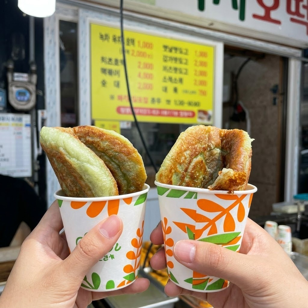 구시장녹차호떡 대표메뉴